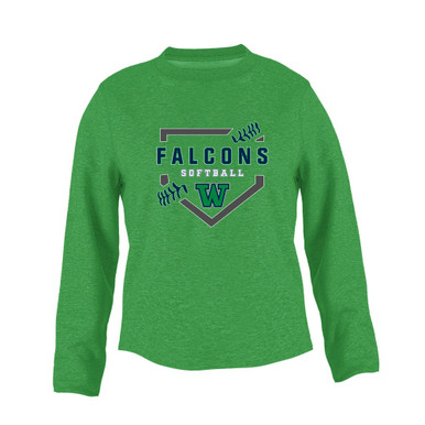 Woodinville Falcons W Script Softball #2 Women's Sweatshirt