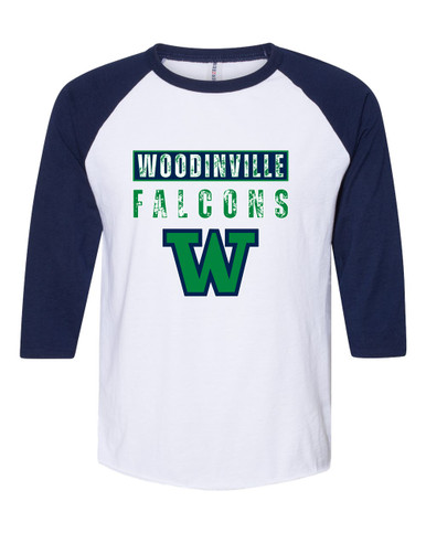 Woodinville Falcons W Script Mascot #9 Women's Baseball T-Shirt