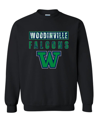 Woodinville Falcons W Script Mascot #9 Men's Sweatshirt