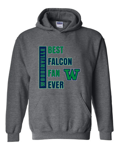 Woodinville Falcons W Script Best Falcon Fan Men's Hoodie