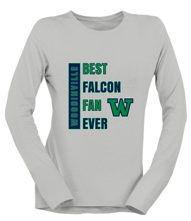 Woodinville Falcons W Script Best Falcon Fan Women's Premium LS T-Shirt