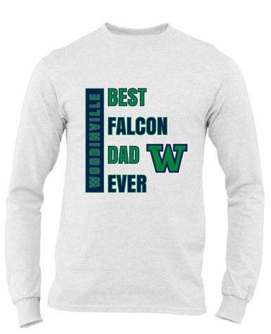Woodinville Falcons W Script Best Falcon Dad Men's Premium LS T-Shirt