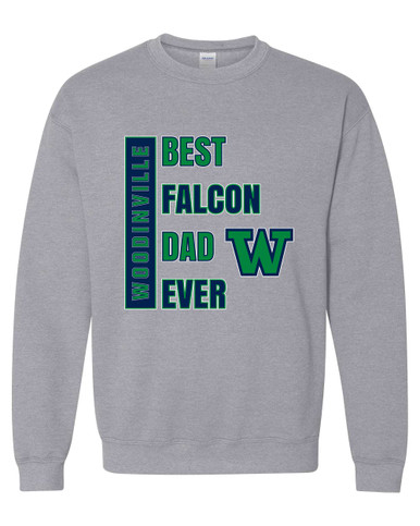 Woodinville Falcons W Script Best Falcon Dad Men's Sweatshirt