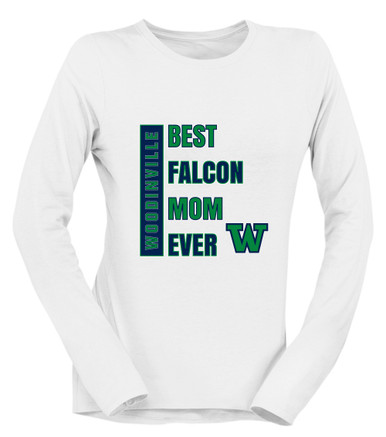 Woodinville Falcons W Script Best Falcon Mom Women's Premium LS T-Shirt