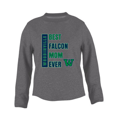 Woodinville Falcons W Script Best Falcon Mom Women's Sweatshirt