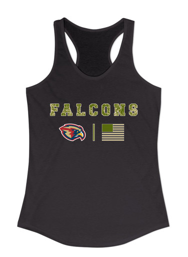 Pebblebrook Falcons Camo Flag Women's Tank Top
