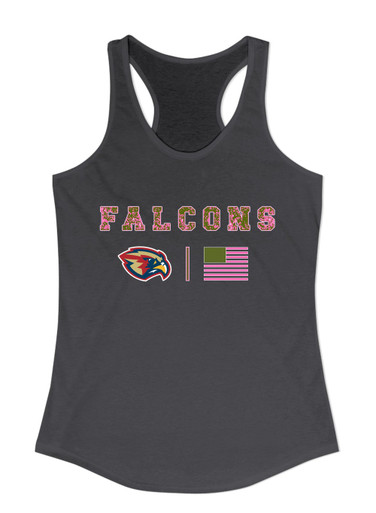 Pebblebrook Falcons Pink Camo Flag Women's Tank Top