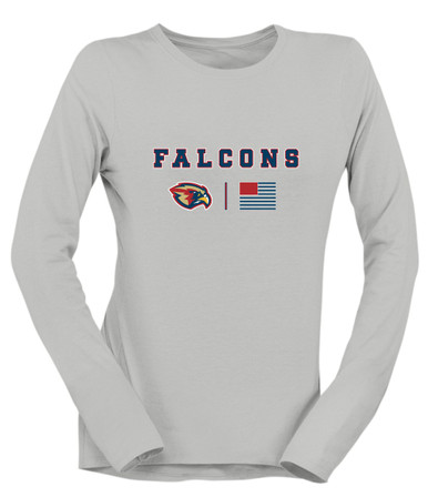 Pebblebrook Falcons Team Colors Flag Women's Premium LS T-Shirt