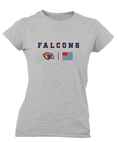 Pebblebrook Falcons Team Colors Flag Women's Premium SS T-Shirt