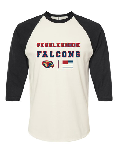 Pebblebrook Falcons Spirit Flag Women's Baseball T-Shirt