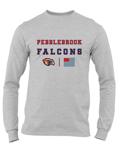 Pebblebrook Falcons Spirit Flag Men's Premium LS T-Shirt