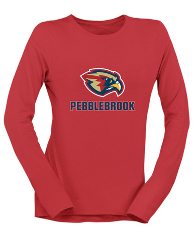 Pebblebrook Falcons Mascot #2 Women's Premium LS T-Shirt