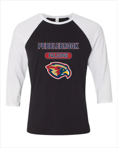 Pebblebrook Falcons Mascot #3 Women's Baseball T-Shirt