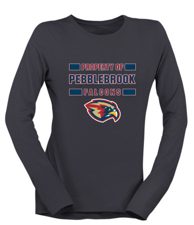 Pebblebrook Falcons Property Of Women's Premium LS T-Shirt