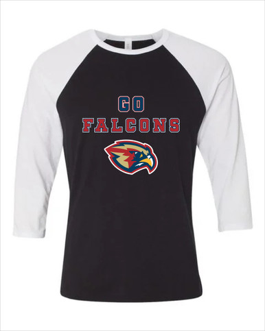 Pebblebrook Falcons Go Team Women's Baseball T-Shirt