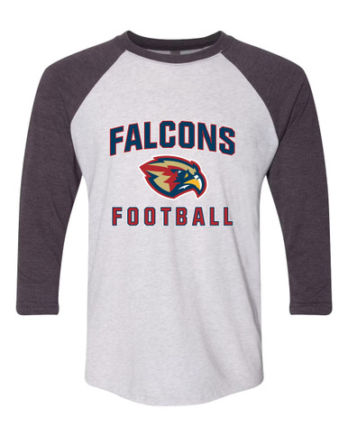 Pebblebrook Falcons Football #1 Women's Baseball T-Shirt