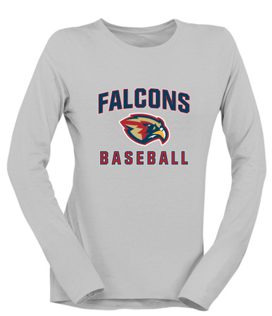 Pebblebrook Falcons Baseball #1 Women's LS T-Shirt
