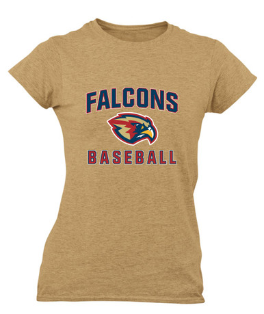 Pebblebrook Falcons Baseball #1 Women's SS T-Shirt