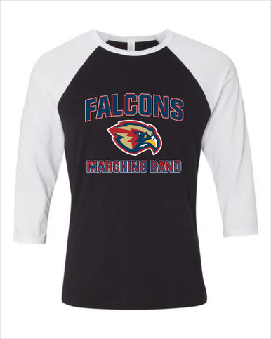 Pebblebrook Falcons Marching Band Men's Baseball T-Shirt