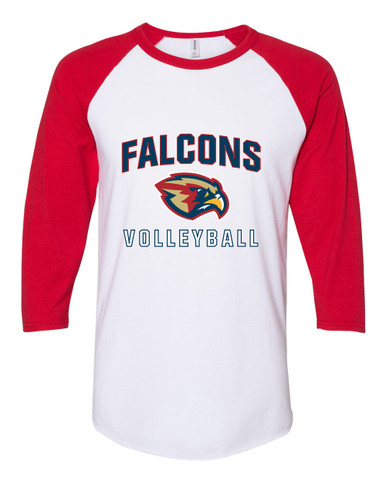 Pebblebrook Falcons Volleyball Women's Baseball T-Shirt