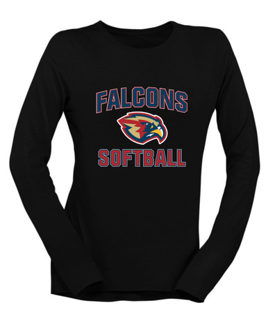 Pebblebrook Falcons Softball #1 Women's LS T-Shirt