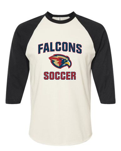 Pebblebrook Falcons Soccer #1 Men's Baseball T-Shirt