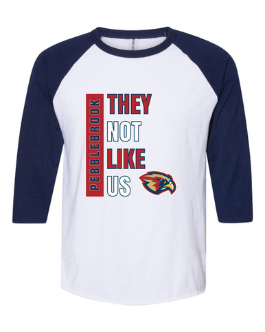 Pebblebrook Falcons They Not Like Us #1 Men's Baseball T-Shirt