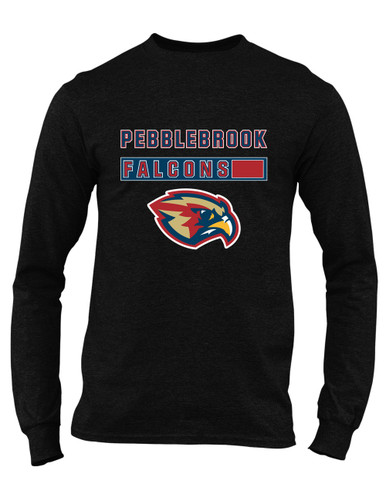 Pebblebrook Falcons Mascot #7 Men's LS T-Shirt
