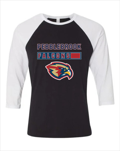 Pebblebrook Falcons Mascot #7 Men's Baseball T-Shirt