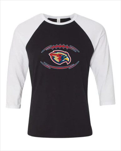 Pebblebrook Falcons Football #3 Women's Baseball T-Shirt