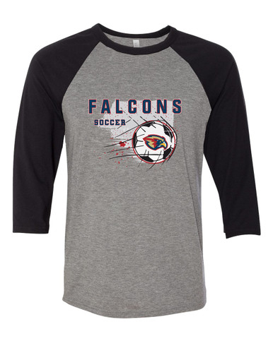 Pebblebrook Falcons Soccer #2 Women's Baseball T-Shirt