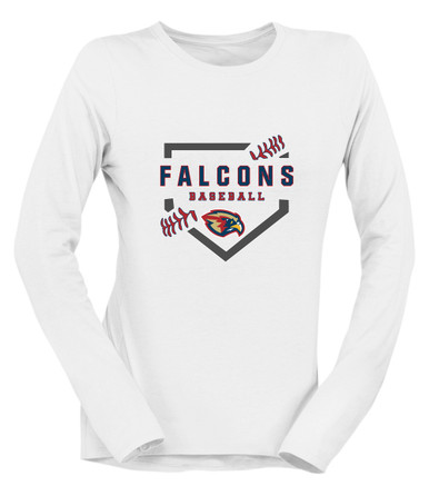 Pebblebrook Falcons Baseball #2 Women's Premium LS T-Shirt