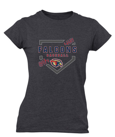 Pebblebrook Falcons Baseball #2 Women's SS T-Shirt