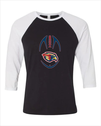 Pebblebrook Falcons Football #4 Women's Baseball T-Shirt