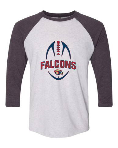 Pebblebrook Falcons Football #5 Women's Baseball T-Shirt