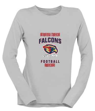 Pebblebrook Falcons Football #6 Women's Premium LS T-Shirt