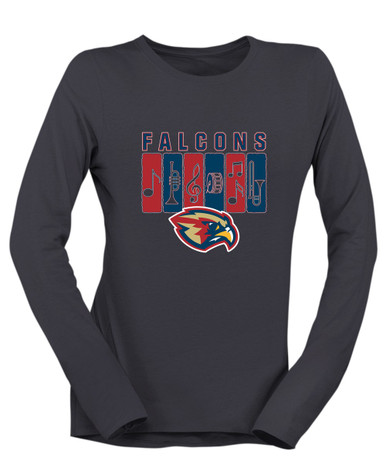 Pebblebrook Falcons Band # 2 Women's LS T-Shirt