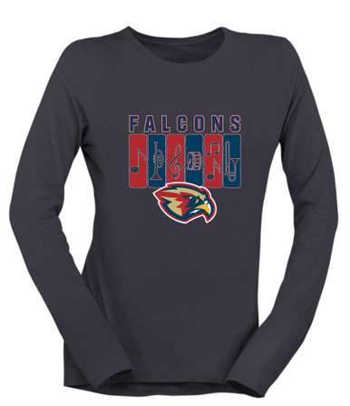 Pebblebrook Falcons Band # 2 Women's Premium LS T-Shirt
