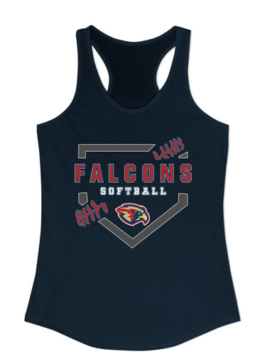 Pebblebrook Falcons Softball #2 Women's Tank Top