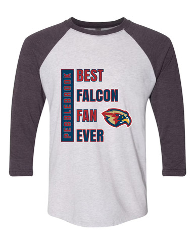Pebblebrook Falcons Best Falcon Fan Men's Baseball T-Shirt
