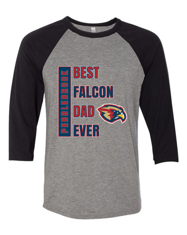 Pebblebrook Falcons Best Falcon Dad Men's Baseball T-Shirt
