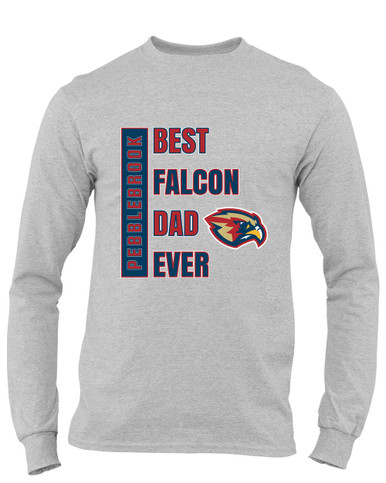 Pebblebrook Falcons Best Falcon Dad Men's LS T-Shirt