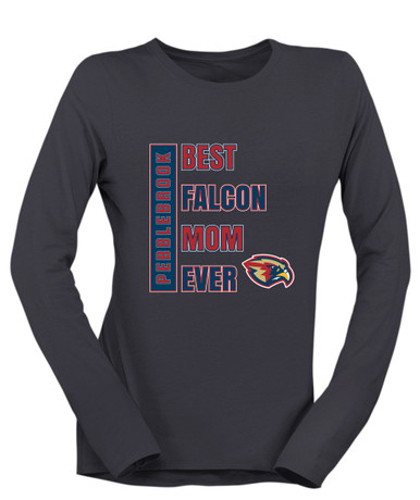 Pebblebrook Falcons Best Falcon Mom Women's LS T-Shirt