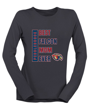 Pebblebrook Falcons Best Falcon Mom Women's Premium LS T-Shirt