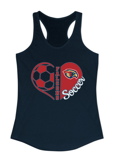 Pebblebrook Falcons Heart Soccer Women's Tank Top