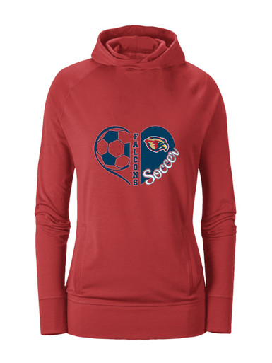 Pebblebrook Falcons Heart Soccer Women's Hoodie