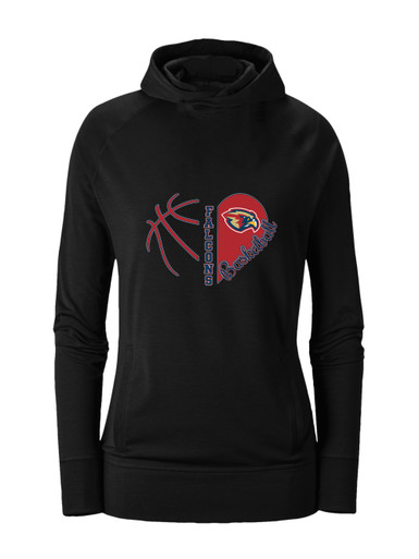 Pebblebrook Falcons Heart Basketball Women's Hoodie