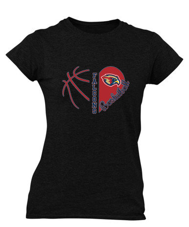 Pebblebrook Falcons Heart Basketball Women's Premium SS T-Shirt