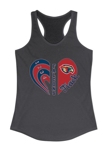 Pebblebrook Falcons Heart Track Women's Tank Top