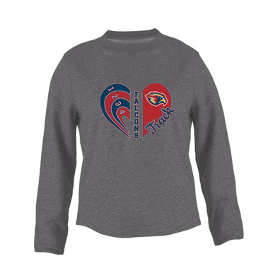 Pebblebrook Falcons Heart Track Women's Sweatshirt